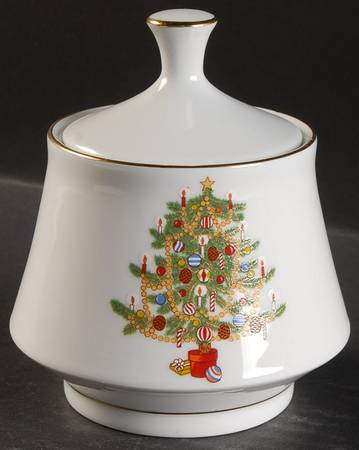 Mistletoe Sugar Bowl & Lid