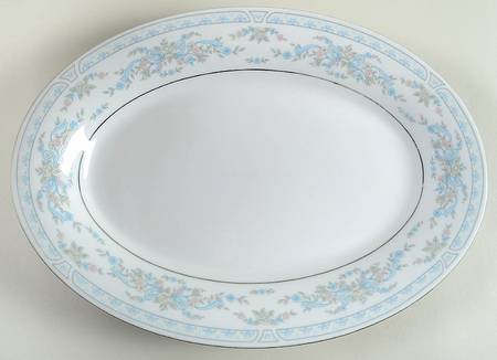 Rose Point 14" Oval Serving Platter