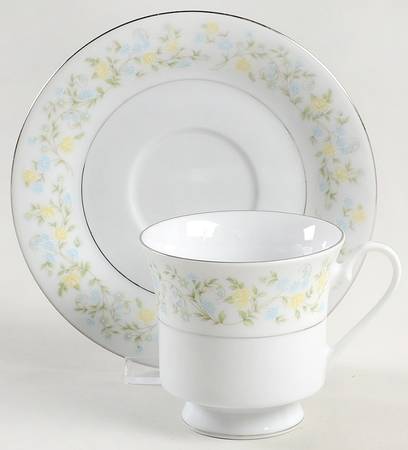 Spring Garden Footed Cup & Saucer Set