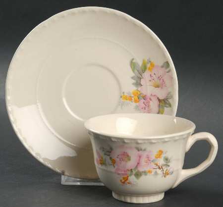Apple Blossom Flat Cup & Saucer Set