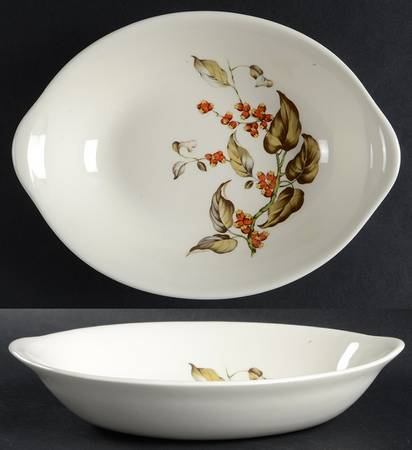 Bittersweet 9" Oval Vegetable Bowl