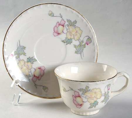 James California Poppy Flat Cup & Saucer Set