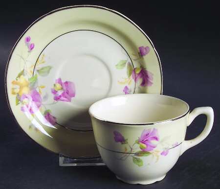 CRO42 Footed Cup & Saucer Set
