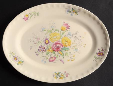 Floral Symphony 11" Oval Serving Platter