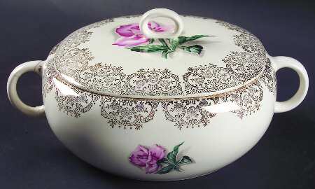 Delmar Rose Round Covered Vegetable