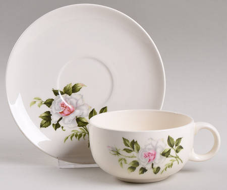 Dinner Rose Flat Cup & Saucer Set