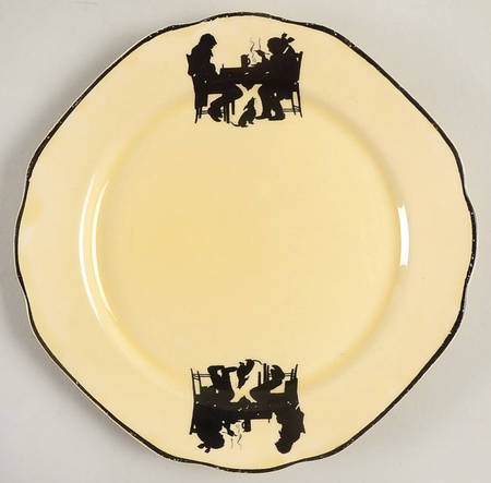 Silhouette Square Salad Plate