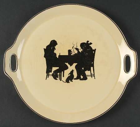 Silhouette Handled Cake Plate