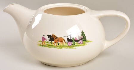 Grandma Moses Teapot No Lid
