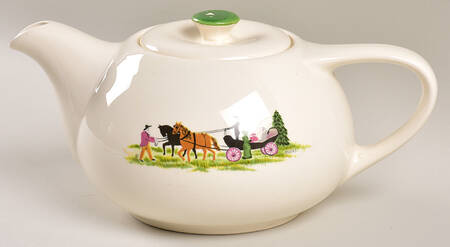 Grandma Moses Teapot & Lid