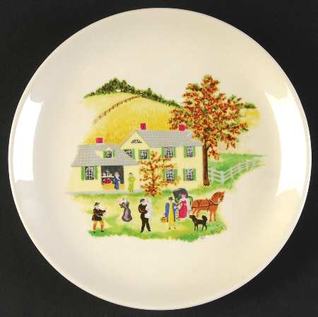 Grandma Moses Bread & Butter Plate