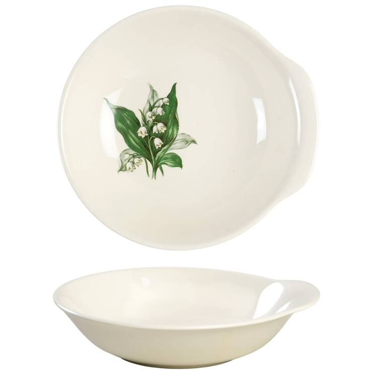 Lily of The Valley Lugged Soup Bowl