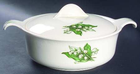 Lily of The Valley Round Covered Vegetable