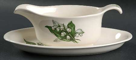 Lily of The Valley Gravy Boat & Underplate/Relish