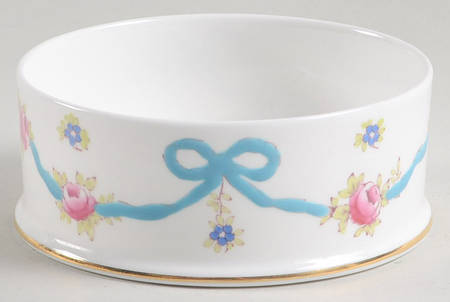 Blue Bow 4" Round Box No Lid