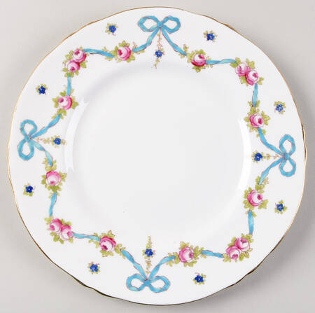 Blue Bow Luncheon Plate