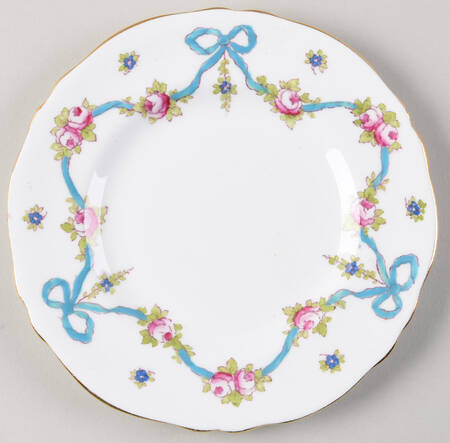 Blue Bow Bread & Butter Plate