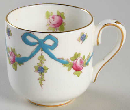 Blue Bow Footed Demitasse Cup