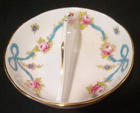 Blue Bow Double Salt Dip