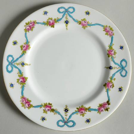 Blue Bow Luncheon Plate