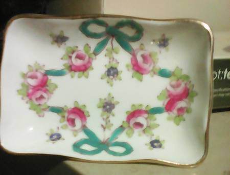 Blue Bow Pin Tray