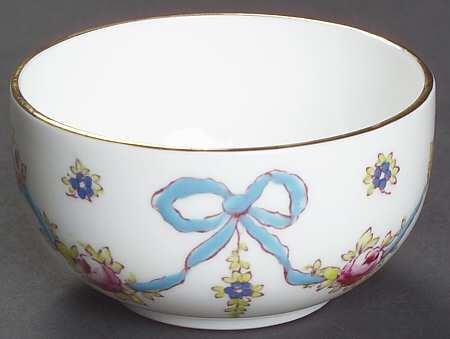 Blue Bow Mini Open Sugar Bowl