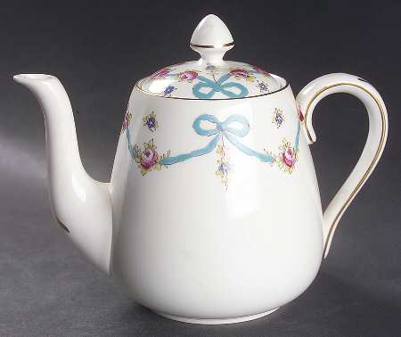 Blue Bow Mini Teapot & Lid