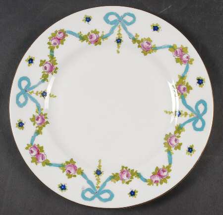 Blue Bow Salad Plate
