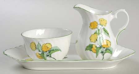 Cornwall Mini Creamer & Open Sugar with Tray