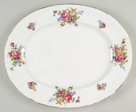 Dresden Spray 13" Oval Serving Platter