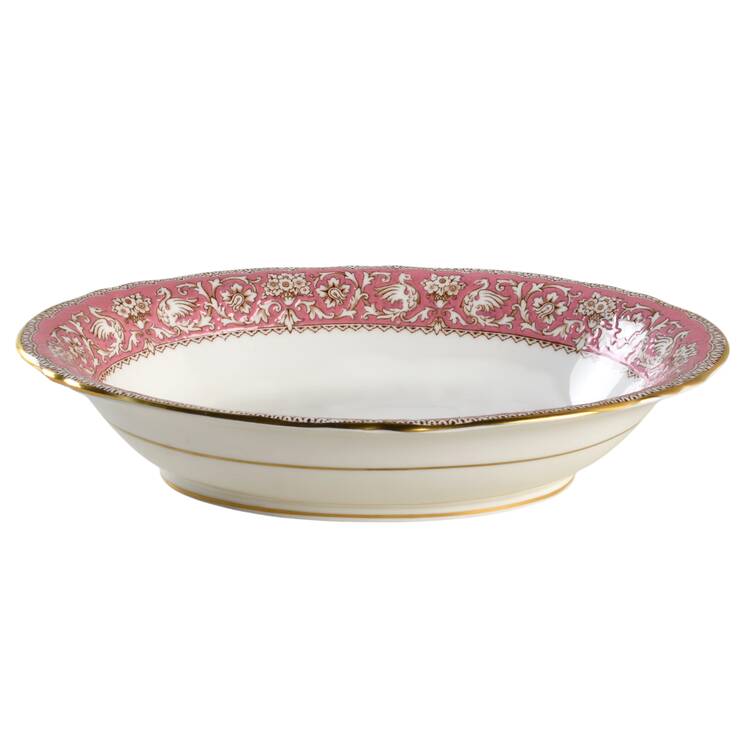 Ellesmere Pink 10" Oval Vegetable Bowl