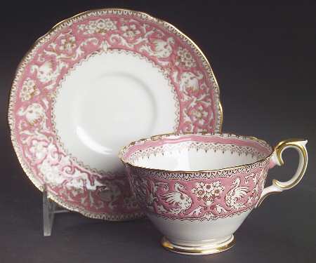 Ellesmere Pink Footed Cup & Saucer Set