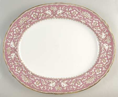 Ellesmere Pink 15" Oval Serving Platter