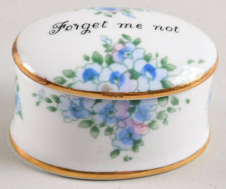 Forget Me Not Mini Oval Box & Lid