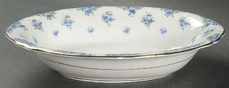 Forget Me Not 9" Oval Vegetable Bowl