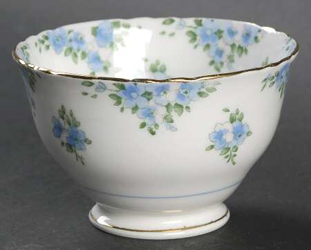 Forget Me Not Open Sugar Bowl