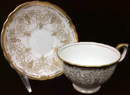 Gold Vine Footed Cup & Saucer Set