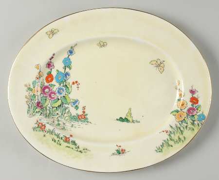 Hollyhock 11" Oval Serving Platter