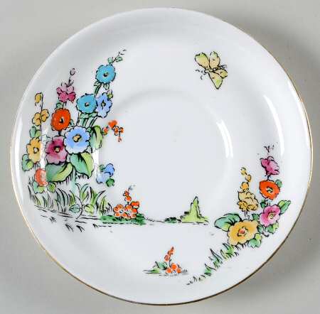 Hollyhock Saucer for Demitasse Cup