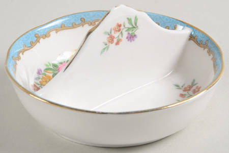 Lyric Tunis Blue (Embossed Line Rim) Double Salt Dip