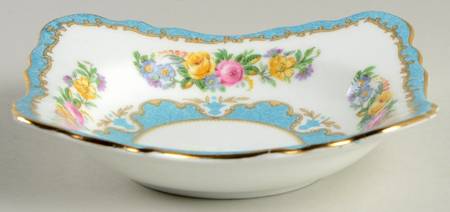 Lyric Tunis Blue (Embossed Line Rim) 5" Square Sweet Meat