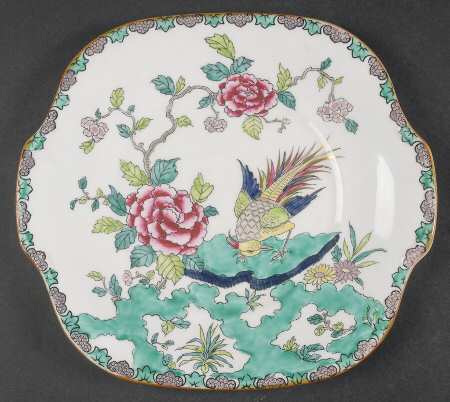 Rock Bird Square Handled Cake Plate