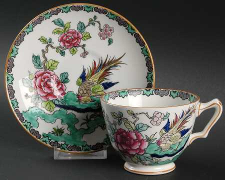 Rock Bird Footed Cup & Saucer Set