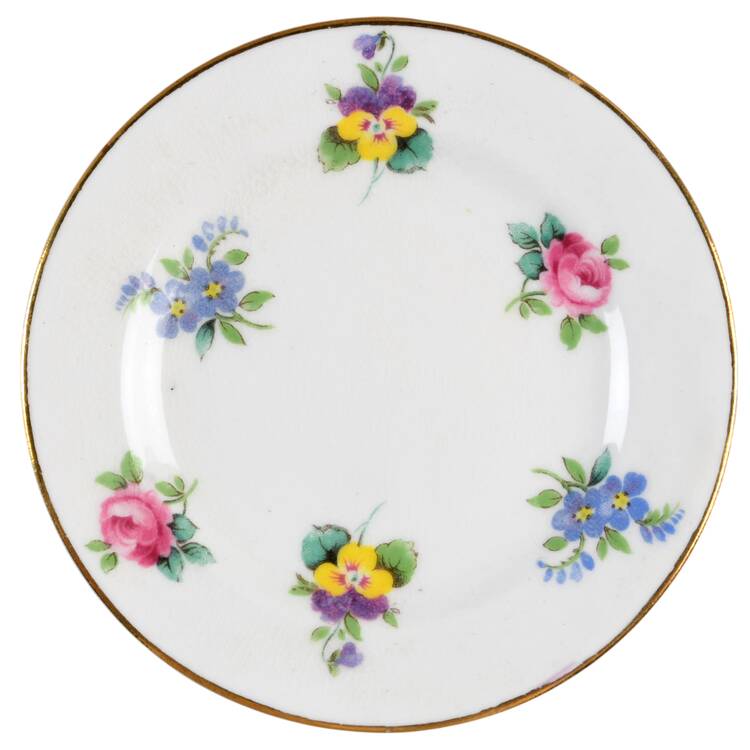 Rose Pansy Underplate for Jam/Jelly