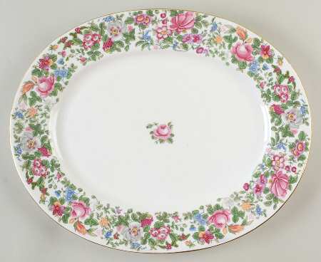 Thousand Flowers 13" Oval Serving Platter