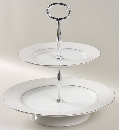 Lovelace 11 1/4"  2 Tier Footed Serving Tray (DP,SP,FR) HC