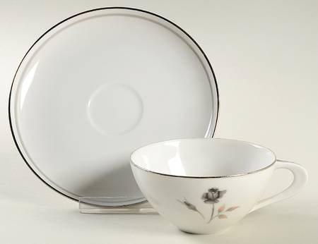 Moon Rose Flat Cup & Saucer Set