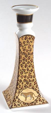 Amazonian Jaguar Tall Candlestick