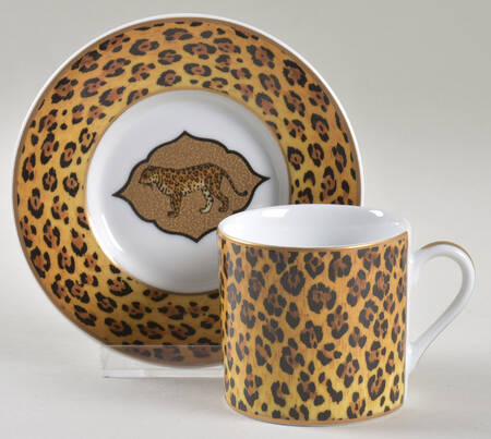 Amazonian Jaguar Flat Demitasse Cup & Saucer Set