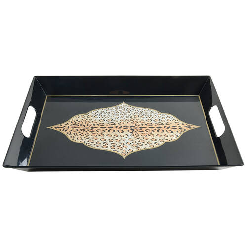 Amazonian Jaguar 19" Rectangular Handled Serving Melamine Tray